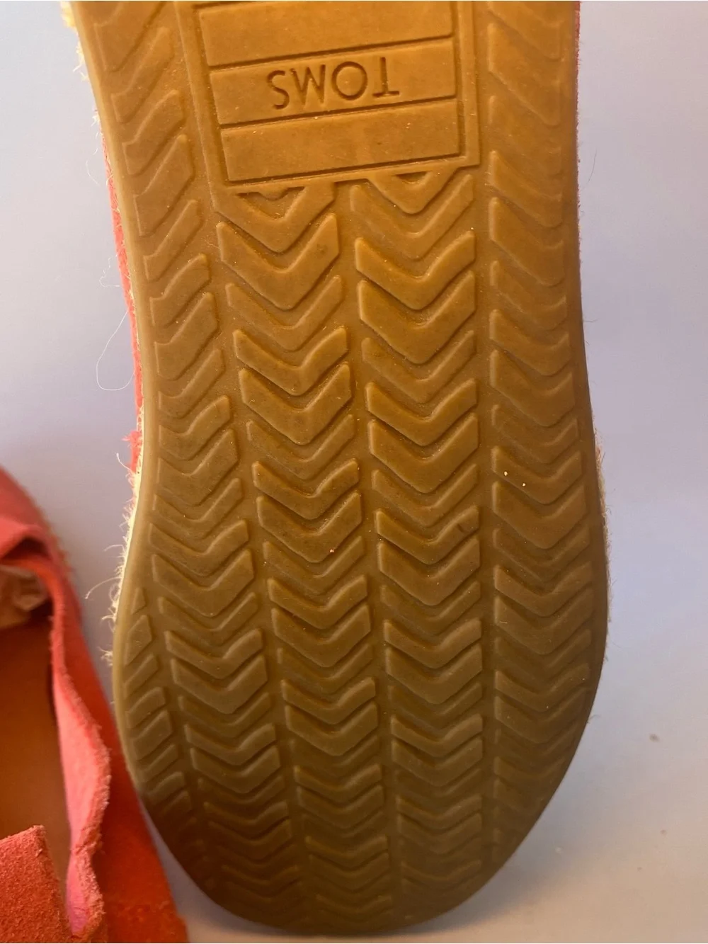 TOMS Coral Suede Slip On Hibiscus Sueded Espadrille Comfort Casual Womens Sz 9.5